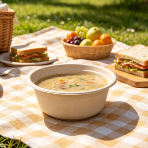 Tazones de Bagazo de Caña de Azúcar de 500 ml con Tapa, Compostables, para Poke y Ensaladas, Ideales para Entrega de Comida - Product Image 2