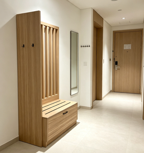 Perchero <span class=keywords><strong>de</strong></span> <span class=keywords><strong>Madera</strong></span> Ecológico con Cajón y Ganchos para Abrigos, Multifuncional y Moderno para Hoteles <span class=keywords><strong>de</strong></span> 4-5 Estrellas - Product Image 2