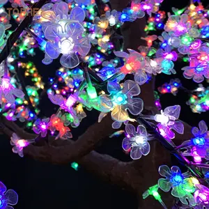 Toprex waterproof outdoor RGB cherry blossom multicolor decorative 3d giant colorful magic remote control led christmas tree