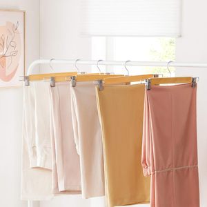 Wholesale High Quality Natural Strong Hotel Wood Clip Hanger for Pants Slacks Bra Skirts - Product Image 3