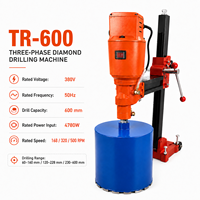 Machine de forage diamantée à 3 phases et 3 vitesses Tengrui TR-600 pour le carottage de béton de grand diamètre et le perçage de trous profonds