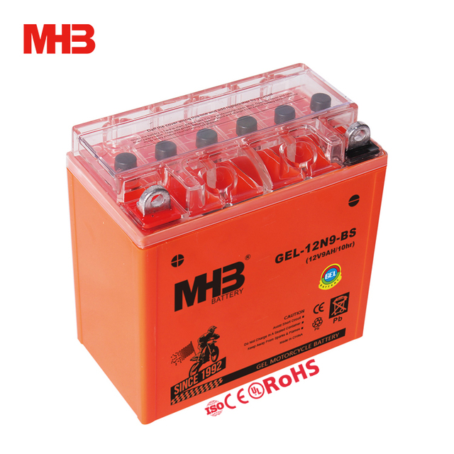 Mhb 12N9 12V 12 Volt 9Ah Rechargeable Agm Vrla Sla Sealed Lead Acid Sla Gel Motorcycle Battery