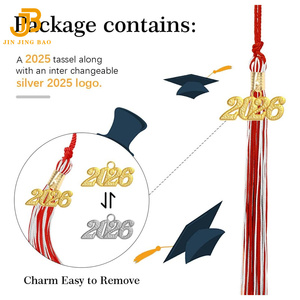 Glands de graduation multicolores de haute qualité en rayonne et polyester pour décorations de chapeaux de <span class=keywords><strong>professeur</strong></span> et uniformes - Product Image 3