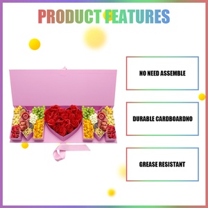Caja de Regalo con Forma de Letra MOM, Rellenable, de Cartón, con Diseño Floral y Dulces para el Día de la Madre - Product Image 3