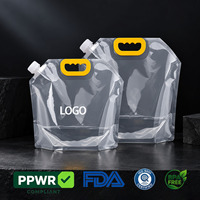 Nouvelle poche à eau en plastique de 5L avec bec verseur, pochette souple verticale pour boisson avec bec verseur, sac d'eau en plastique de 5L avec bec verseur