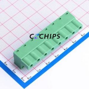 KH-ZBK300R-8P-7.62G Plug-in Terminal Block Through hole Component (THT),P=7.62mm Connector 7.62mm Green 8P 1 - Product Image 2