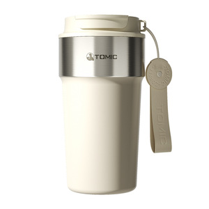 Tomic <b>Double</b> <b>Wall</b> Vacuum Coffee <b>Mug</b> With Straw And Direct Drink Portable Insulated Tumbler For Business Gifts - Product Image 5