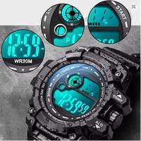 Jam Tangan Digital Analog Olahraga Pria Mewah Jam Tangan Elektronik Olahraga Layar Digital Bercahaya