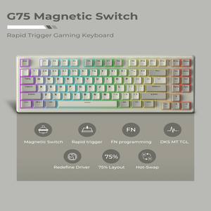 Xvx G75 Mechanisch Toetsenbord Snelle Trigger Rgb Backlit Hall Effect Magnetische Schakelaar 75% Bedrade USB-C Programmeerbare Toetsen Voor Pc - Product Image 3