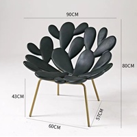 Fauteuil Cactus Tendance, Canapé de Loisirs Moderne en PU, Luxe Léger, Idéal pour la Maison, le Salon, l'Extérieur et le Balcon