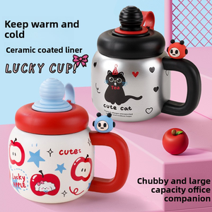 Gốm lót cách nhiệt Mug với dễ thương xử lý | phong cách cho phụ nữ, công suất lớn cho văn phòng & nhà - Product Image 2