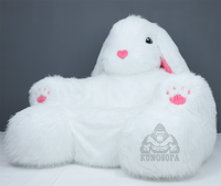 Salon géant fourrure peluche 2XL lapin chaises longues lapin canapé-lit nouveau gonflable luxe grand moelleux canapé animaux lapin lapin fauteuil