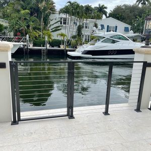 Customized 2x2 Black Cable <strong>Rail</strong> Post with Top Handrail Steel Cable <strong>Deck</strong> Railing System From Foshan <strong>Rail</strong> Factory - Product Image 6