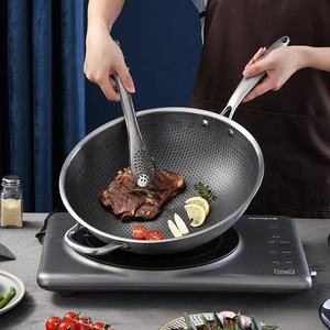 Sartén Antiadherente, Mejor Precio, Asado, Acero Inoxidable con Diseño de Panal, Wok - Product Image 4