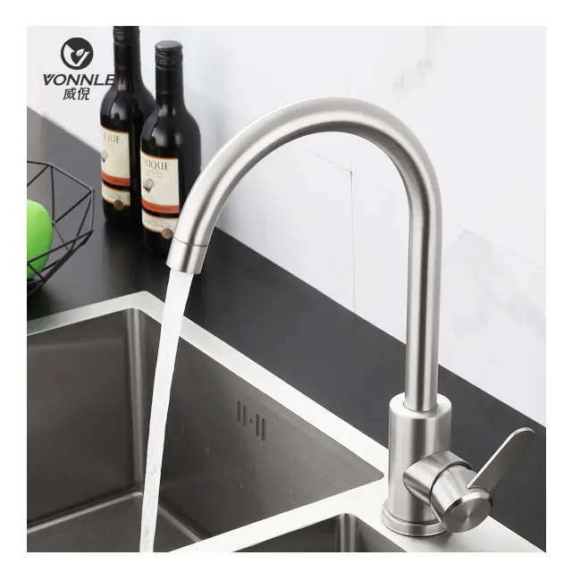 Commercial restaurant hot and cold mixed restaurant stainless steel sink faucet spray stainless steel kitchen faucet