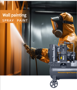 Kompresor Udara Sekrup VSD 7.5kW/10HP dengan Tangki 120L & Roda, 39CFM&120PSI, 380V/50Hz Tiga Fasa, Mobilitas Dua-dalam-Satu - Product Image 6