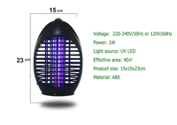 Lampe LED anti-moustique non toxique Piège à mouches électrique et répulsifs Smart Electronic Indoor & Kitchen Mosquito Killer pour l'été