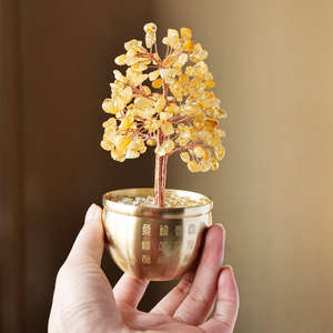 थोक प्राकृतिक पत्थर का अवगुण फेंग शुई के साथ पैसे के पेड़ का चिप्स - Product Image 4