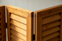 Paravent pliant en bois à 3 panneaux, design minimaliste artisanal, structure opaque pliable, écologique, Vietnam