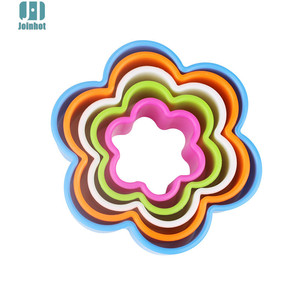Joinhot Cookie Cutters Set 5Pcs Heart Flower Star Round Square Mold For Baking Decorating - Product Image 3