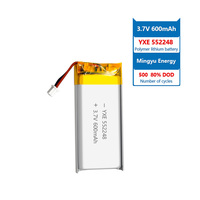 OEM/ODM 3.7V/600mah 552248 Batterie rechargeable au lithium polymère de petite taille haute performance petit fournisseur de batterie