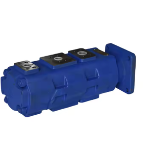 Bomba hidráulica de engranajes triples de hierro fundido azul de alta presión con eje estriado para cargadora, piezas de repuesto hidráulicas al por mayor - Product Image 4