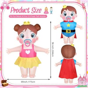 <b>Inflatable</b> Adult Gender Reveal Baby Shower <b>Costume</b> for Halloween Cosplay-Polyester Material Easy Setup - Product Image 4
