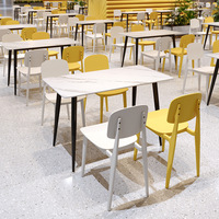 La table à manger de café en ardoise commerciale moderne 2025 prend en charge la personnalisation de la couleur et de la taille