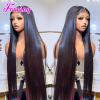 Wig Rambut Asli India HD Lace Front, Wig Rambut Manusia Full Lace 100% Tanpa Lem dengan Kutikula Sejajar, Wig Lace Frontal untuk Wanita Kulit Hitam