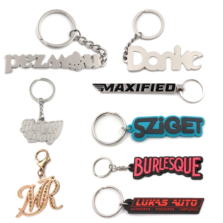 LLavero de Metal personalizable con letras, producto especial Popular, venta al por mayor