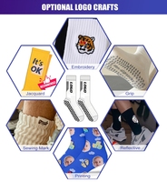 Chaussettes de sport antidérapantes unisexes avec logo personnalisé, chaussettes de football antidérapantes, chaussettes de sport personnalisées