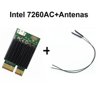 Doble banda 1200Mbps Wi-Fi BT 4,0 802.11ac 2,4G 5G Intel 7260AC AC7260 Tarjeta inalámbrica interna para computadora de escritorio 2,4G 5G