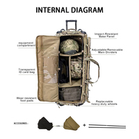 Boîte à armes tactique de voyage multifonctionnelle en nylon 1050D/1680D, légère, grande capacité, pour le camping en plein air, la randonnée, les bagages