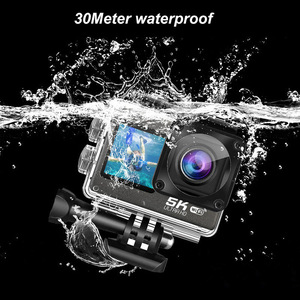 Caméra d'action professionnelle à double écran avec stabilisation gyroscopique 6 axes EIS, microphone externe, WiFi natif 5K, vente en gros d'usine - Product Image 6