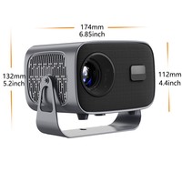 Mini Proyector Android 1080P, 200 ANSI Lúmenes, Compatible con 4K, LED, 2000:1, Multi-idioma, 2GB 16GB, para Cine en Casa, Interior y Exterior