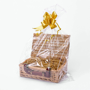 Gift Box Rattan Jialan Factory Direct Online Shopping Handicraft Cheap Food Gift Empty Storage Box Wicker Willow Rattan Picnic Basket Suitcase H