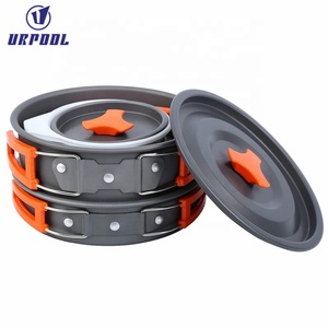 2-<span class=keywords><strong>3</strong></span> persona cucina all'aperto Kit per escursioni a piedi pentola pentole pentole pentole pentole <span class=keywords><strong>Set</strong></span> di pentole per il campeggio - Product Image 4