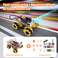 Kits de robotique STEM de voiture robot 4WD interactif personnalisé Scratch 3.0 Python Codage AI IoT Programmation visuelle ELF K210 pour l'éducation