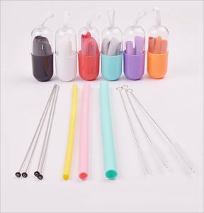 Ready Stock Hot Selling Ecologic Collapsible Disposable Silicone <b>Drinking</b> Straw Food Grade <b>Bar</b> Accessories Free Sample - Product Image 2