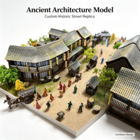 Maquette d'architecture de rue historique personnalisée