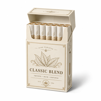 Boîte à cigares en papier avec couvercle rabattable, finition mate personnalisée, avec illustration personnalisée pour les cadeaux de cigares