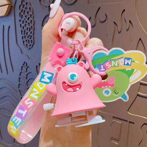 Hecion PVC đầy màu sắc đi bộ Quái Vật dài chân móc chìa khóa kim loại Keychain phụ kiện thời trang Vua Vòng gió lên đồ chơi - Product Image 2