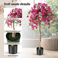 Arbre artificiel réaliste en bougainvillier, fleur en soie pour toile de fond de mariage, décoration intérieure et extérieure pour la maison et le jardin