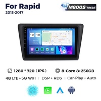 MEKEDE MS QLED écran tactile 360 caméra 4G LTE android autoradio pour Skoda Rapid 2013-2017 radio de coche android