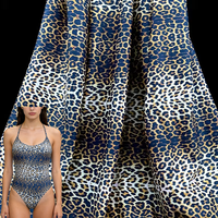 Tissu de maillot de bain extensible dans les quatre sens, imprimé léopard par sublimation personnalisée, 80 % polyester, 20 % élasthanne
