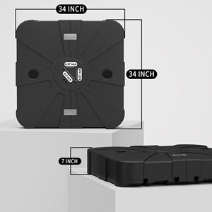 Base Moderna para Sombrilla de Exterior, 265 Libras, para Sombrillas Cantilever de <span class=keywords><strong>Patio</strong></span>, con Ruedas, Rellenable con Arena o Agua, Material PE, Cuadrada, 34 Pulgadas - Product Image 3