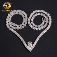 Passe Diamant Tetser 4mm 925 Argent Moissanite Tennis Chaîne De Mode Hip Hop Bijoux Moissanite Tennis Collier pour Hommes Femmes