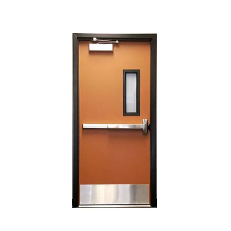 BS-puerta de madera sólida para interiores, puerta de vidrio tasada con fuego, comercial, BS, 30/60/90/120 minutos, con BM TRADA