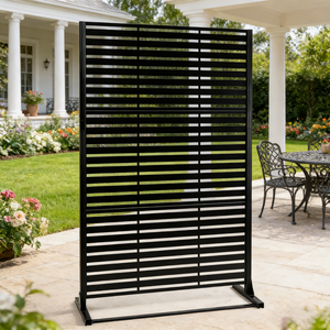 Clôture d'intimité en acier sur mesure 72" x 49" thermolaquée moderne autoportante <span class=keywords><strong>pour</strong></span> séparation extérieure/jardin, ombrage de piscine, porche, patio - Product Image 2