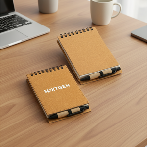 Cuaderno Espiral Reciclado con Tapa Abatible y Logotipo Personalizado, Juego de Bolígrafos, Regalo al por Mayor, Diario de Escritura Personalizado, Bloc de Notas Ecológico - Product Image 3